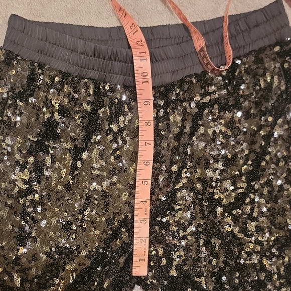 bebe Black Sequin Joggers - Picture 4 of 8